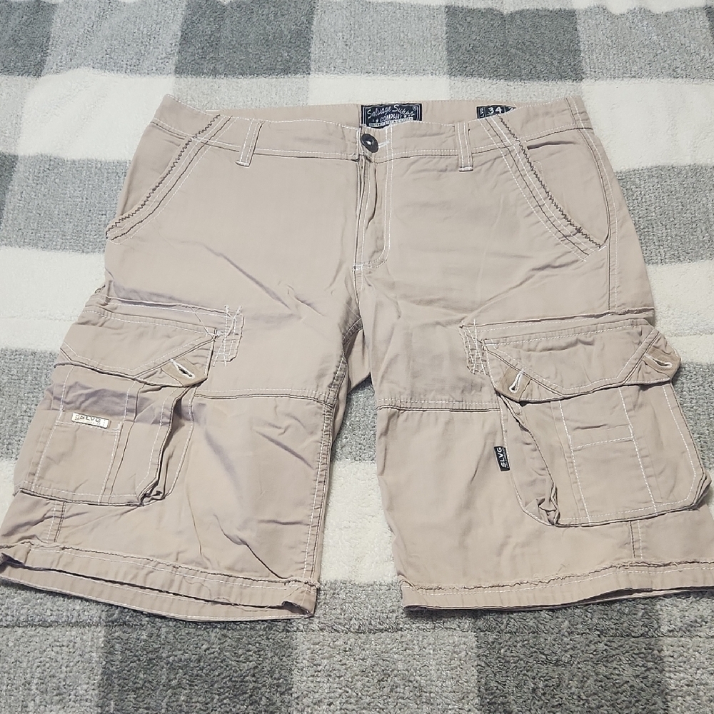 Casual Tan Salvage Cargo Shorts